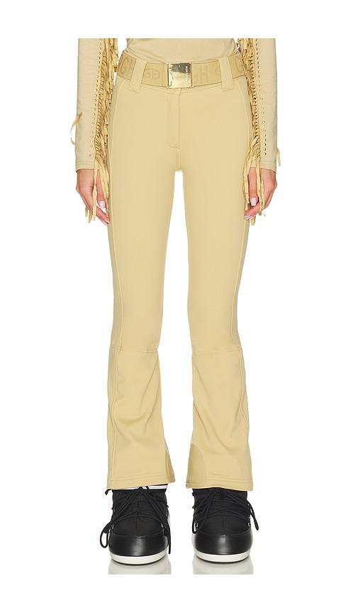 goldbergh pippa gold ski pant in tan.