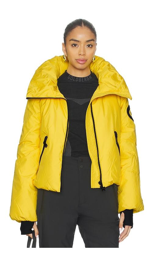 goldbergh porter ski jacket in yellow.