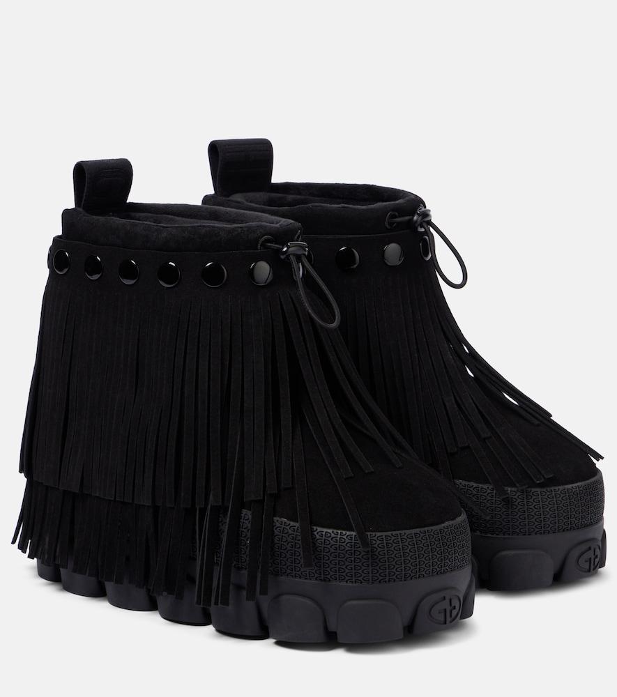 goldbergh vergara fringed suede snow boots