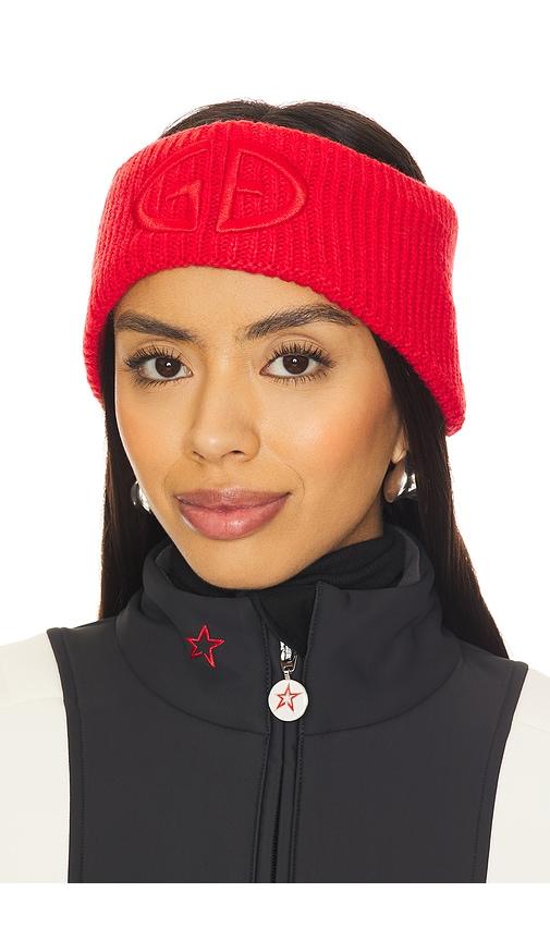 goldbergh warmth headband in red.