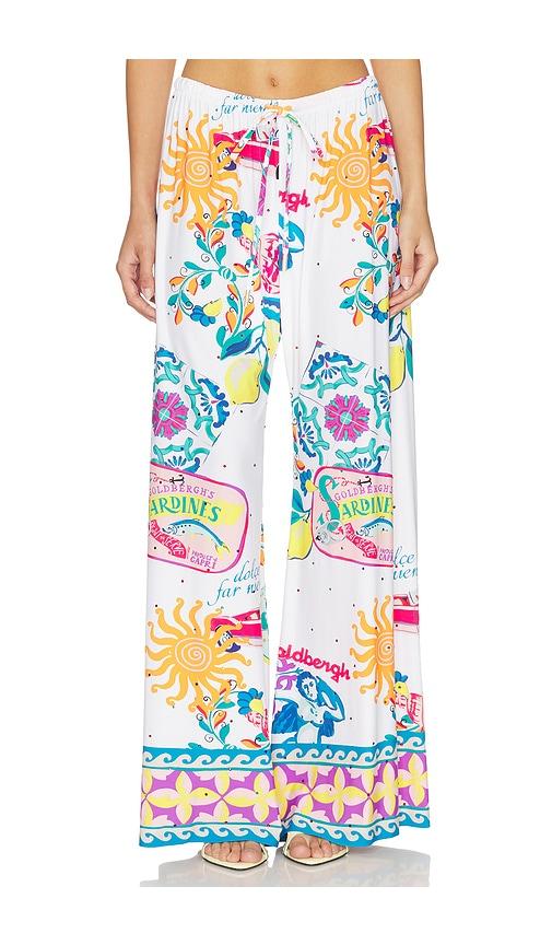 goldbergh zenzera pants in white,blue.