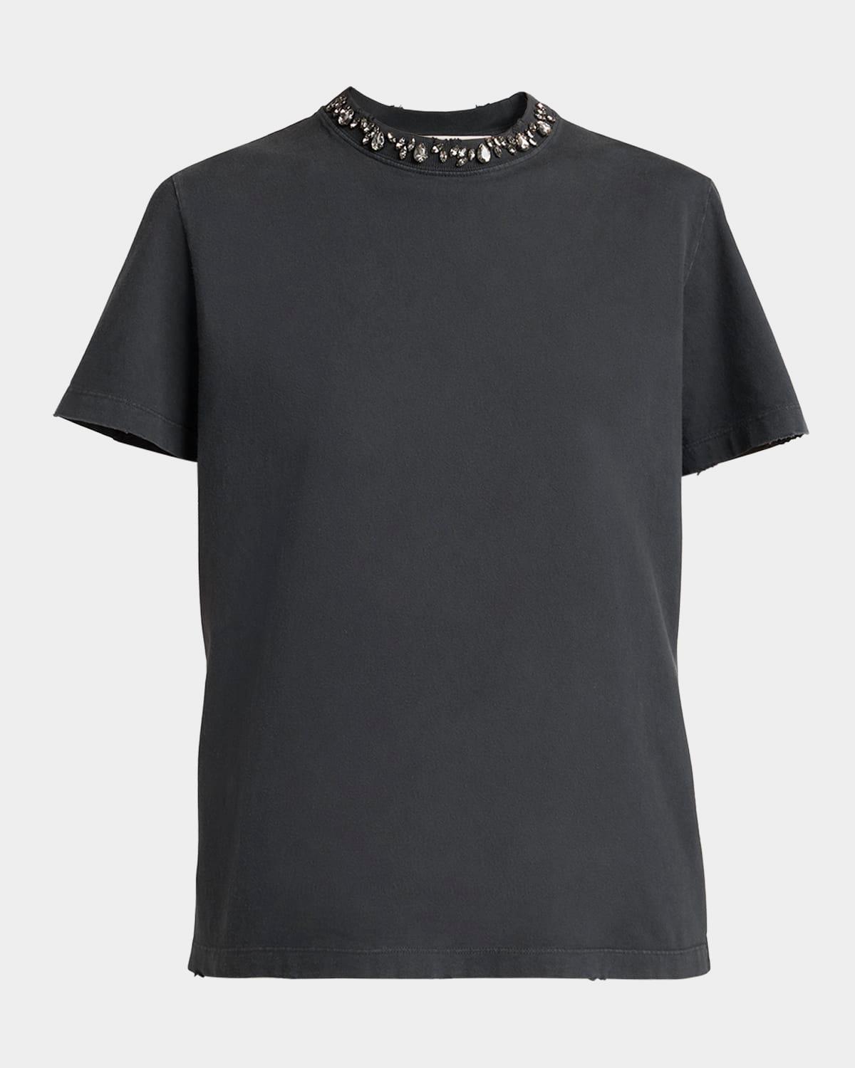 golden embellished boxy t-shirt