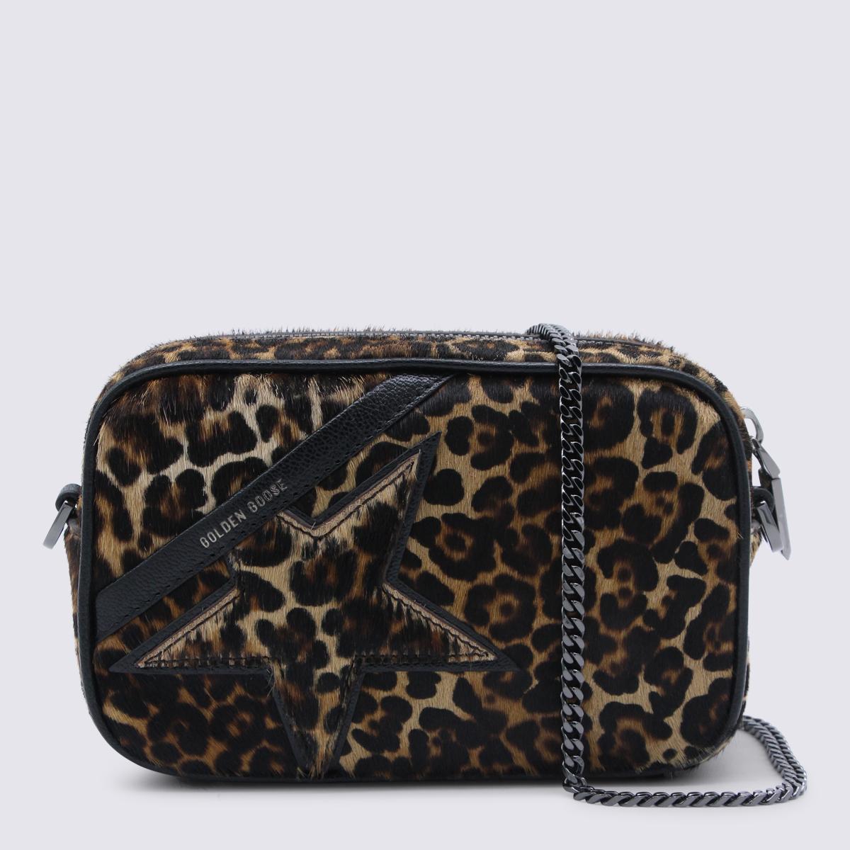 golden goose bags beige brown/leo/black _le - women