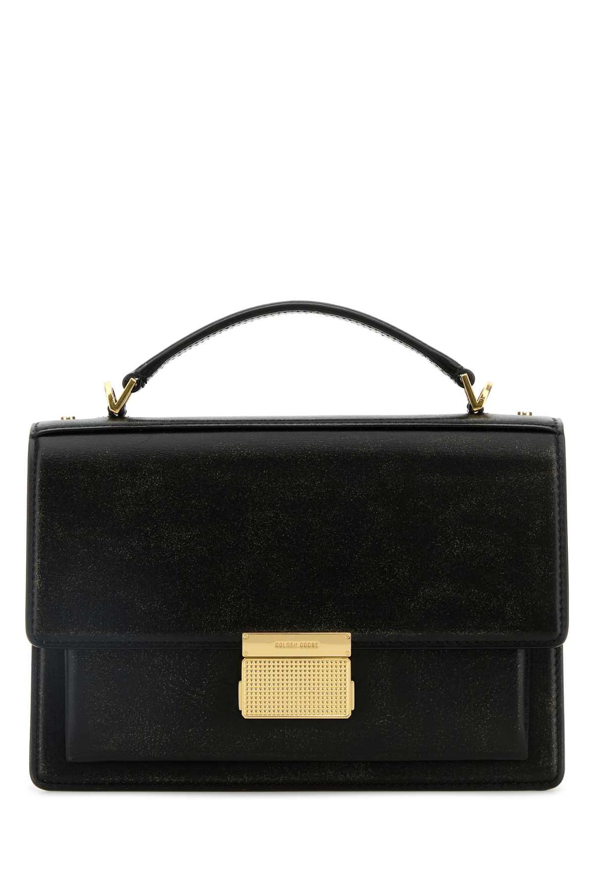 golden goose black leather venezia handbag