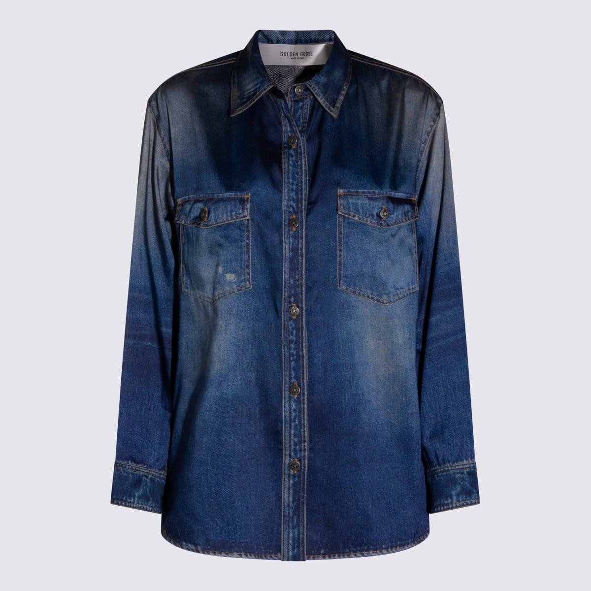 golden goose blue shirt