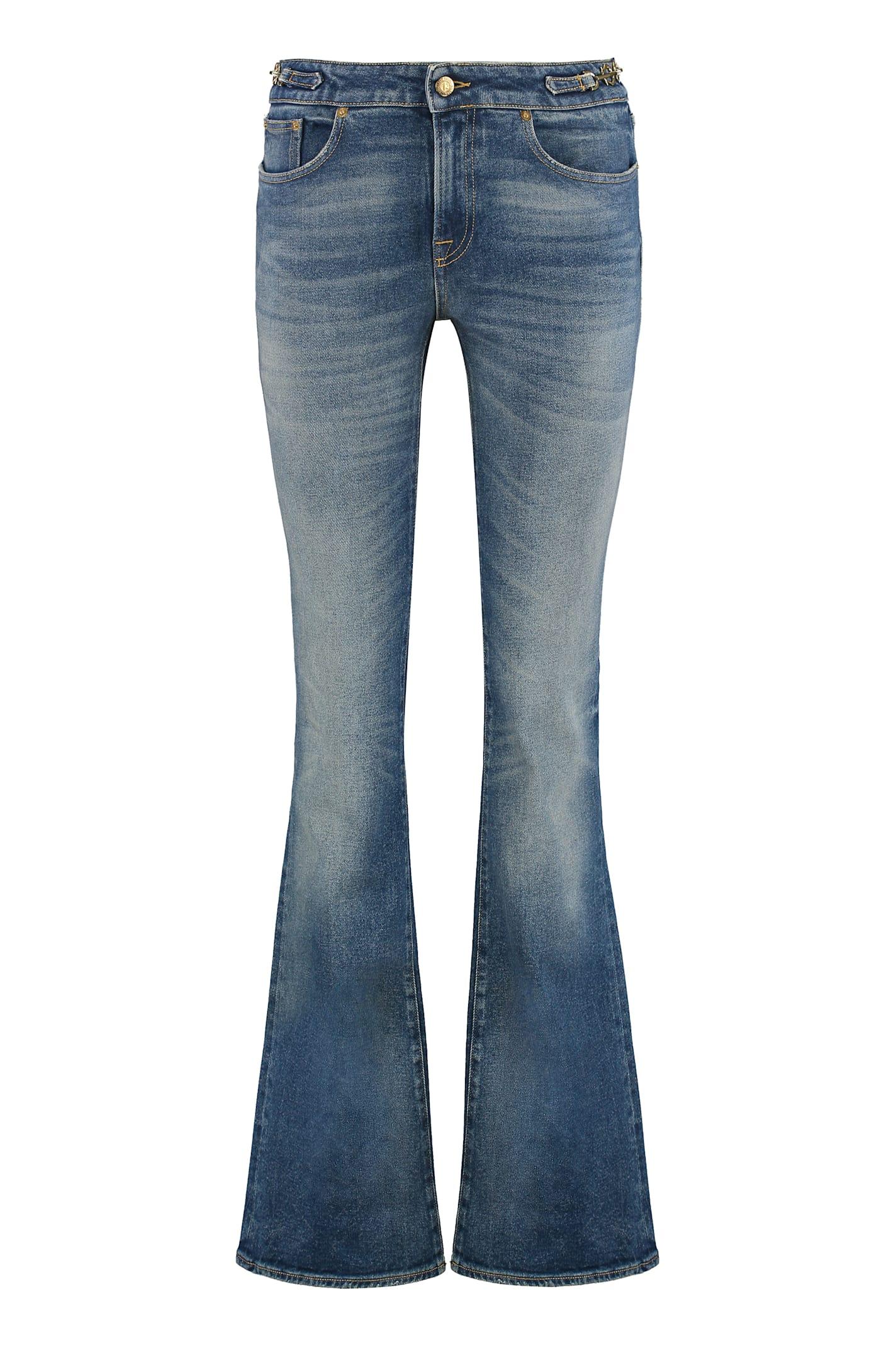golden goose bootcut jeans with vintage wash