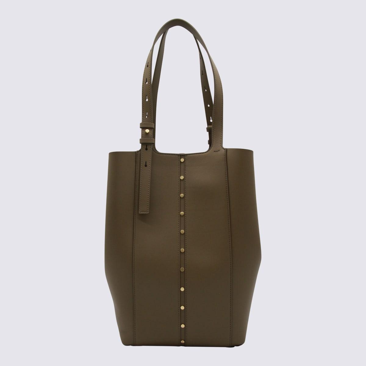 golden goose brown leather totes