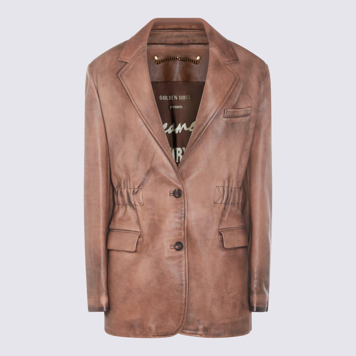 golden goose brown viscose blazer
