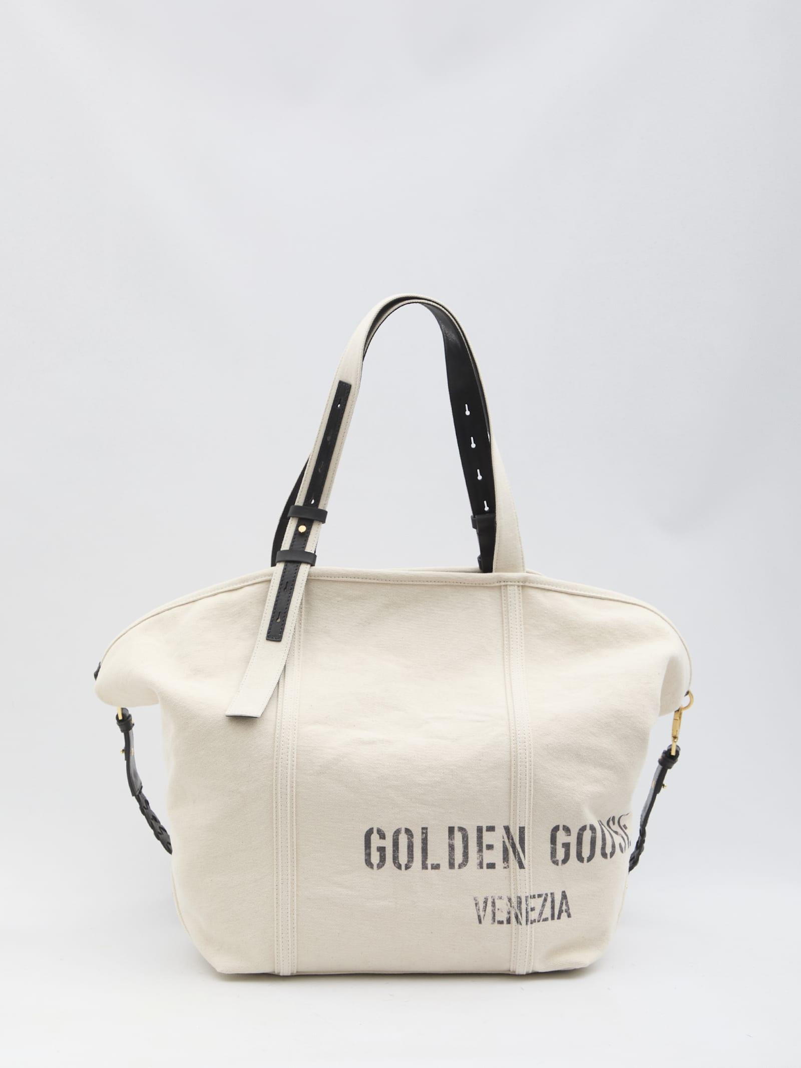 golden goose canvas shopping bag