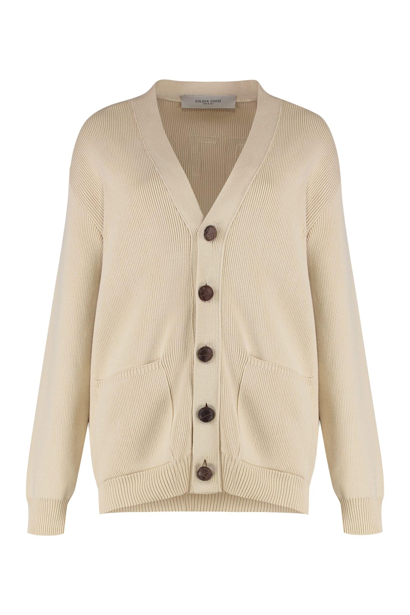 golden goose cardigan in cotton