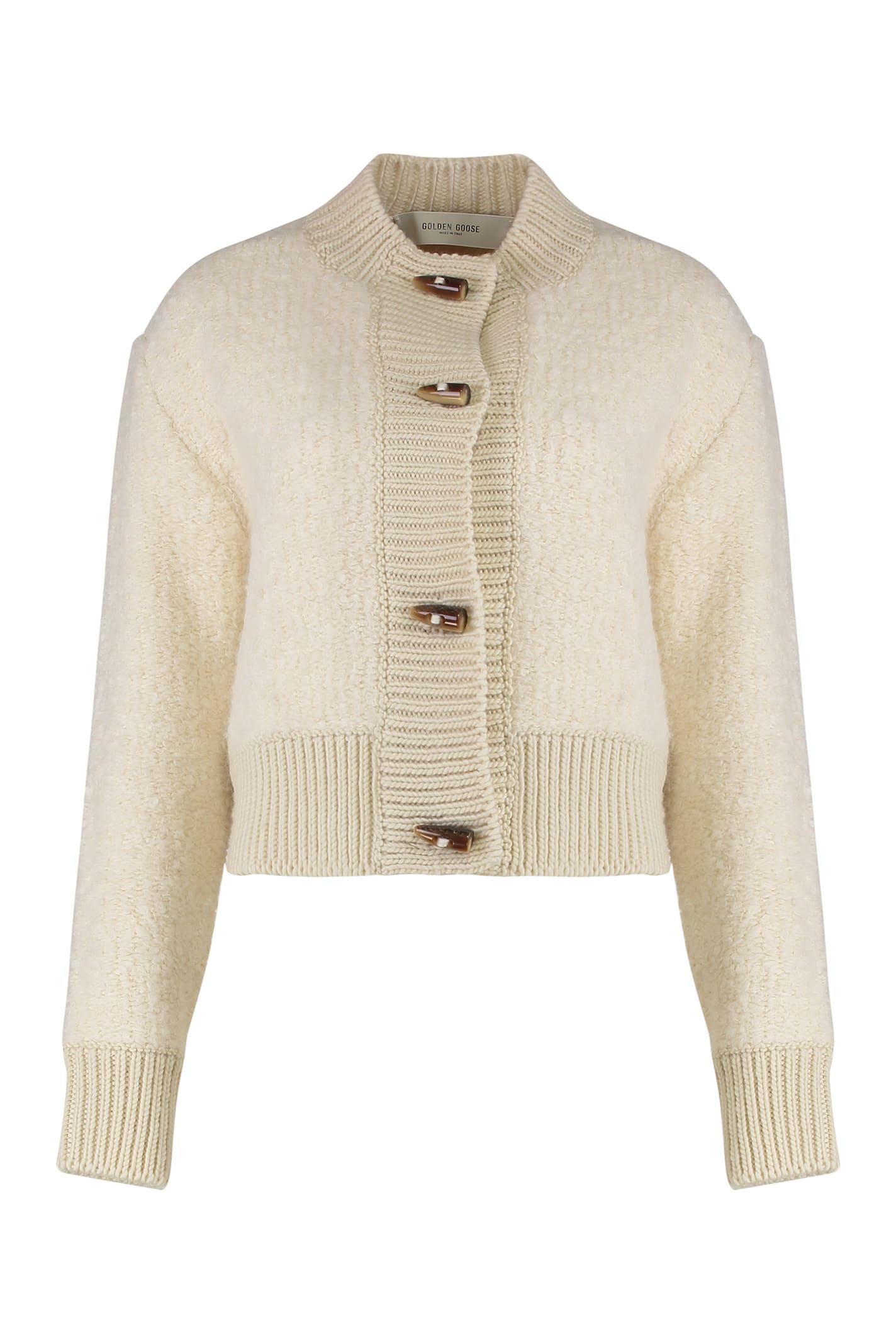 golden goose cardigan in knit