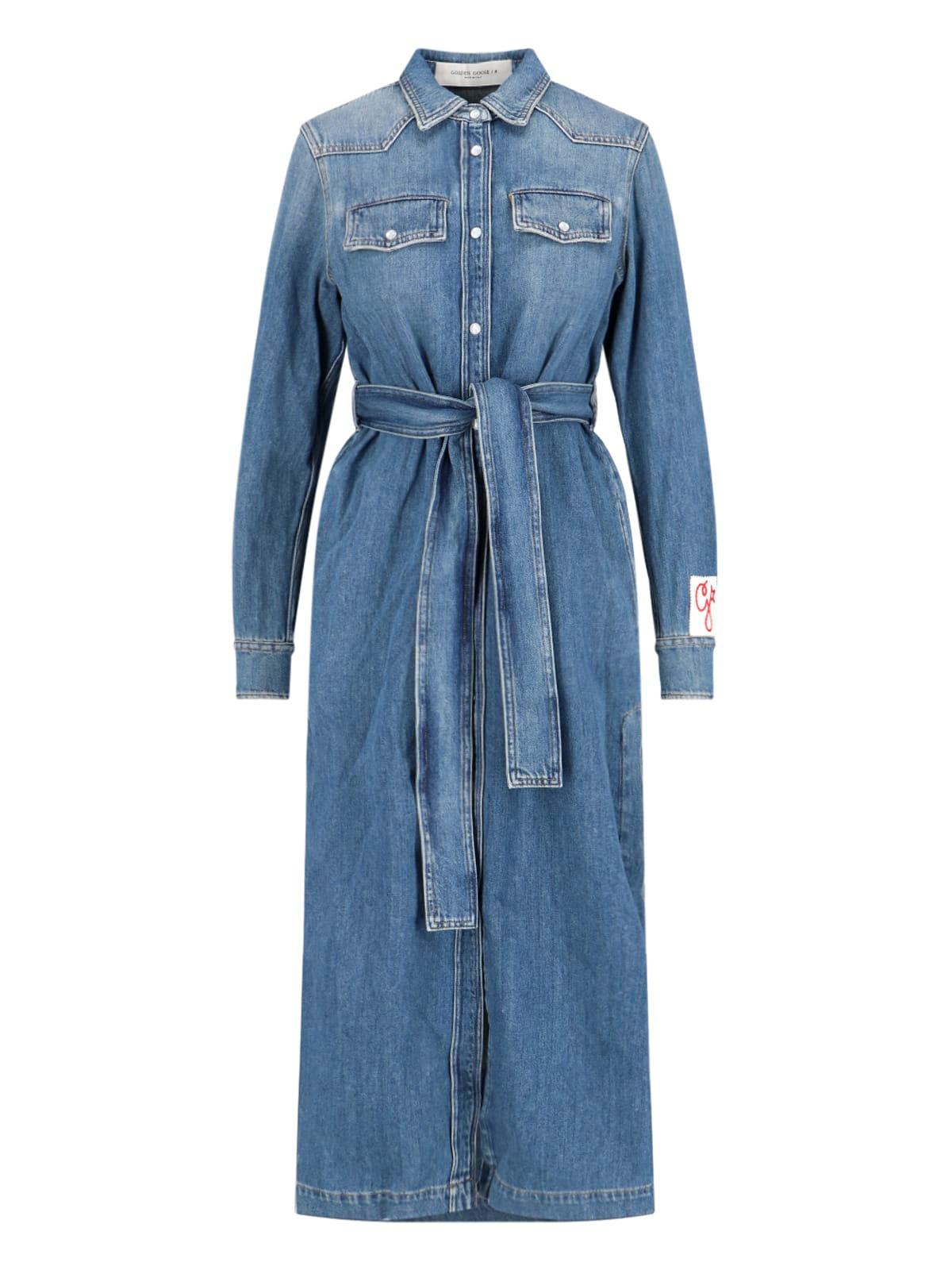 golden goose denim shirt dress