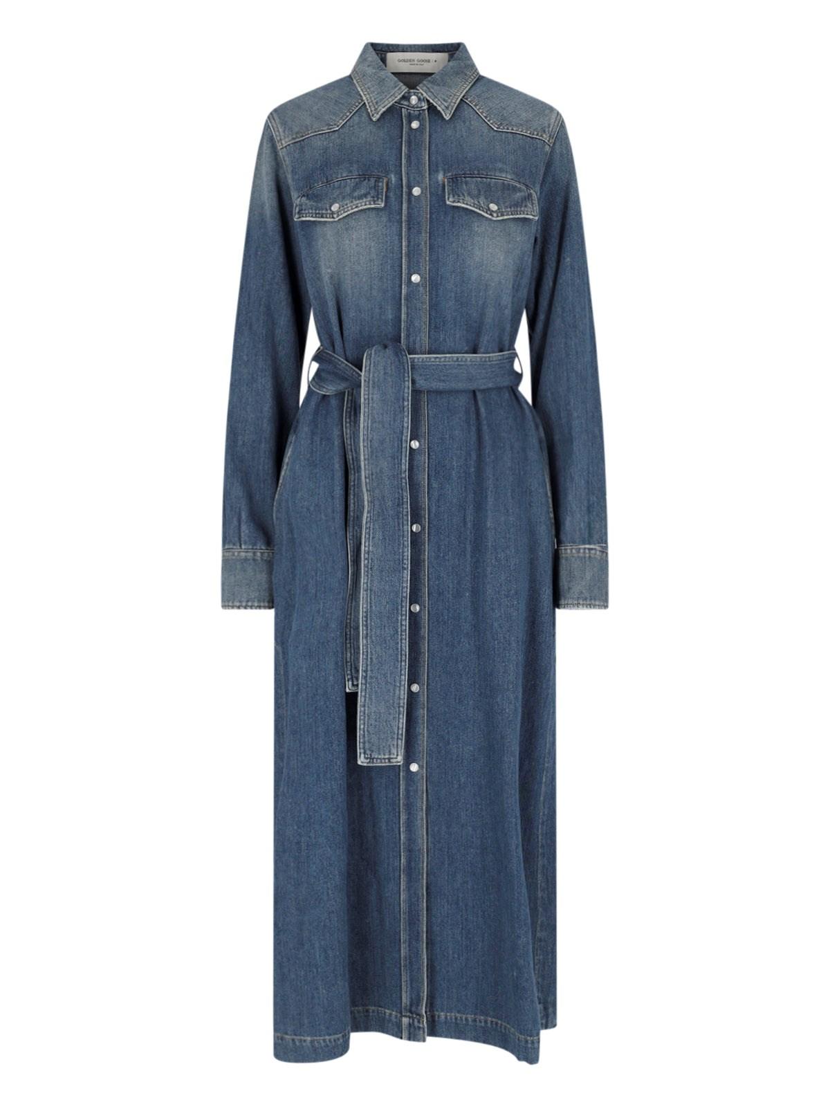 golden goose denim shirt dress