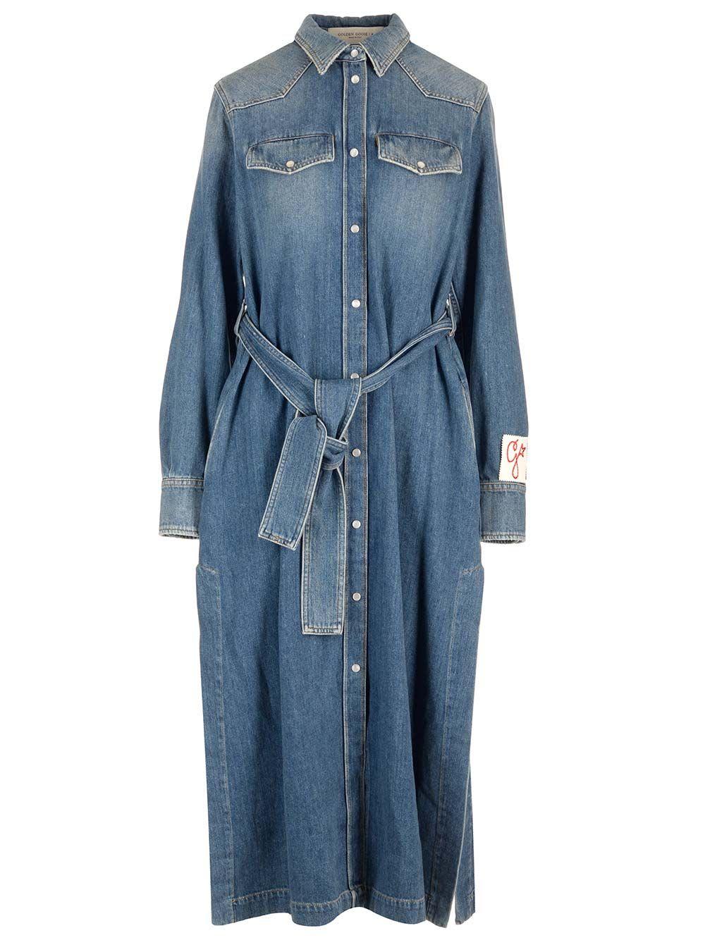 golden goose denim shirtdress