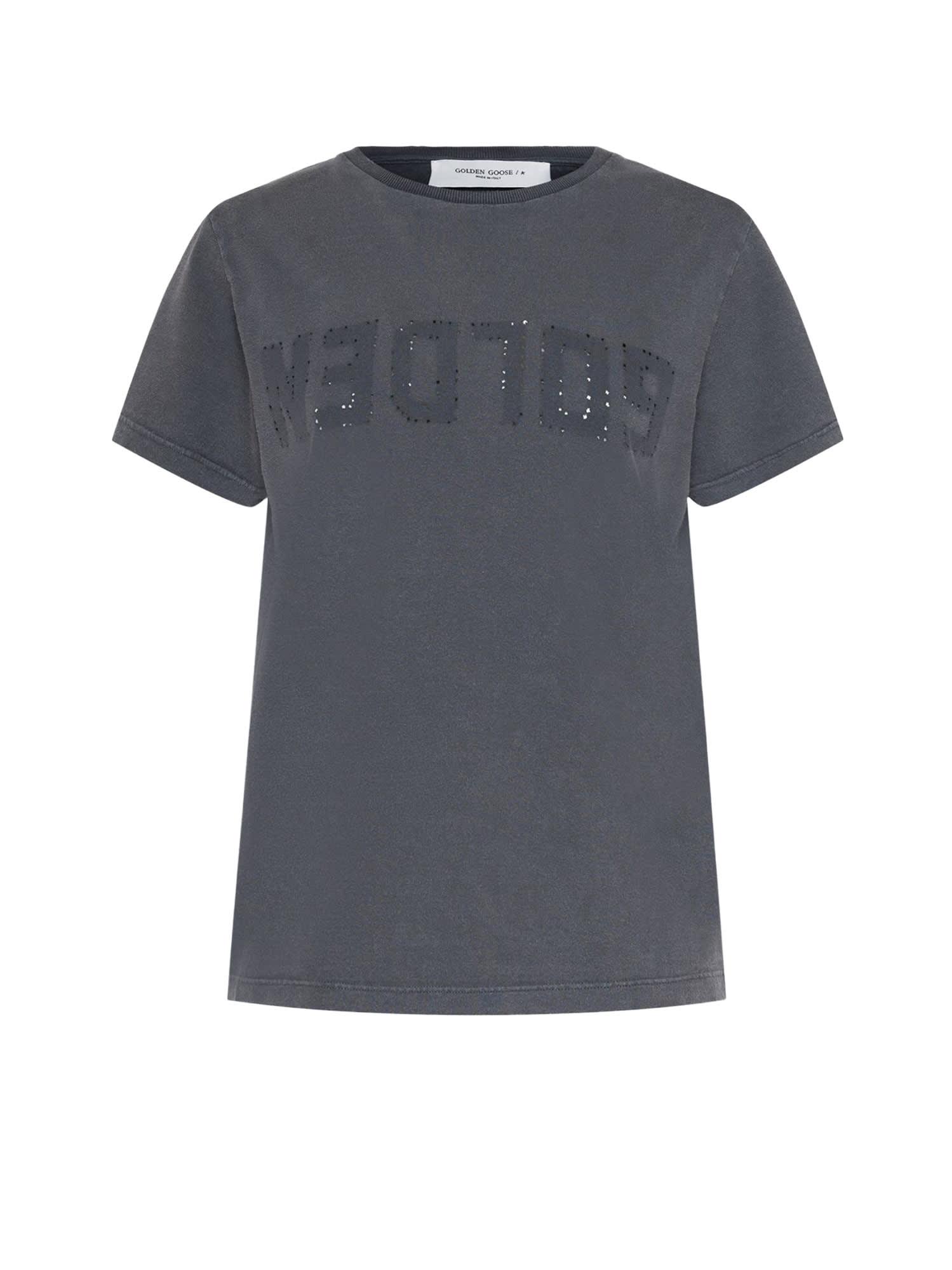 golden goose distressed cotton t-shirt