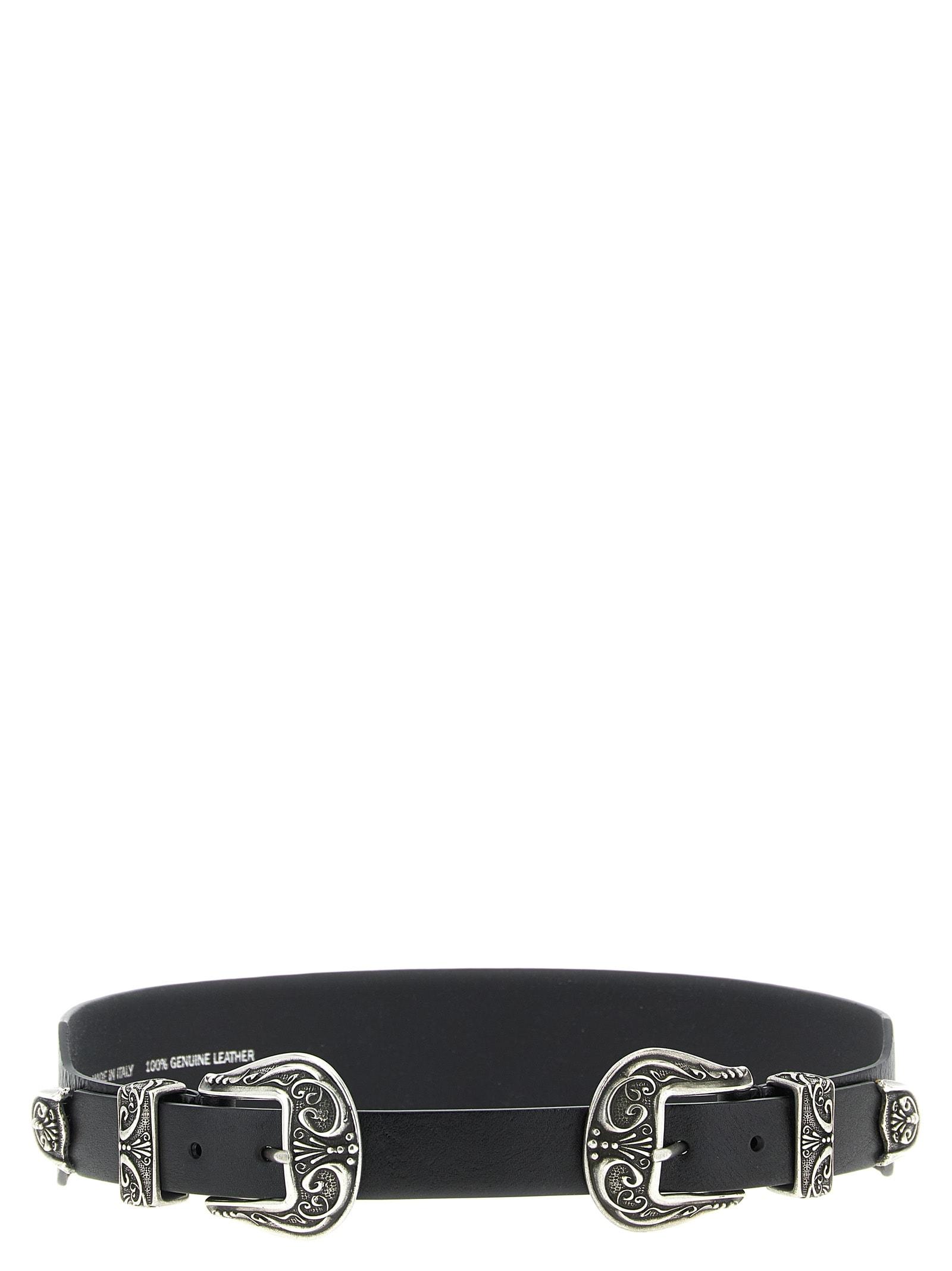 golden goose double buckle belt