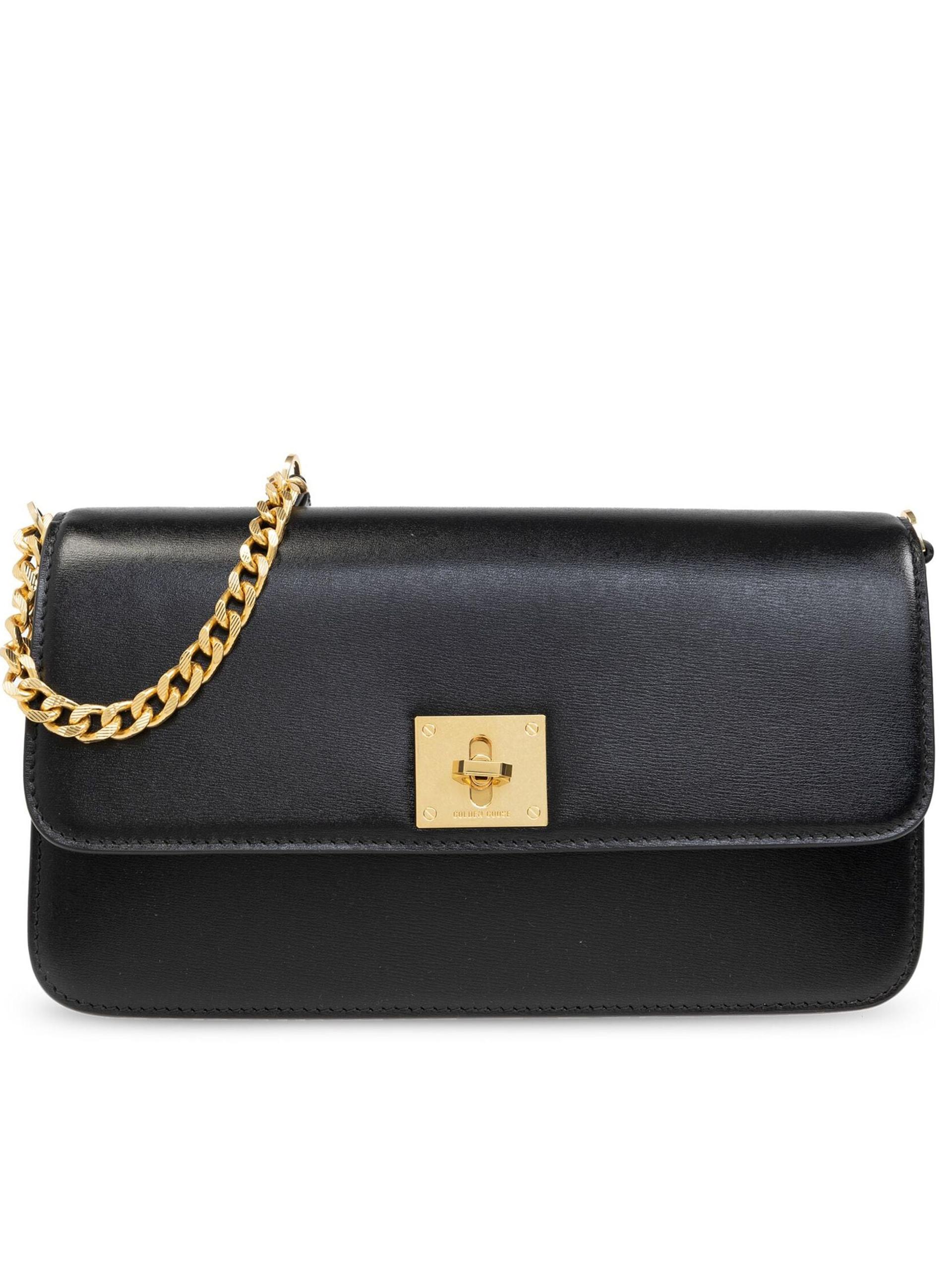 golden goose gioia bag palmellato leather black borsa - women