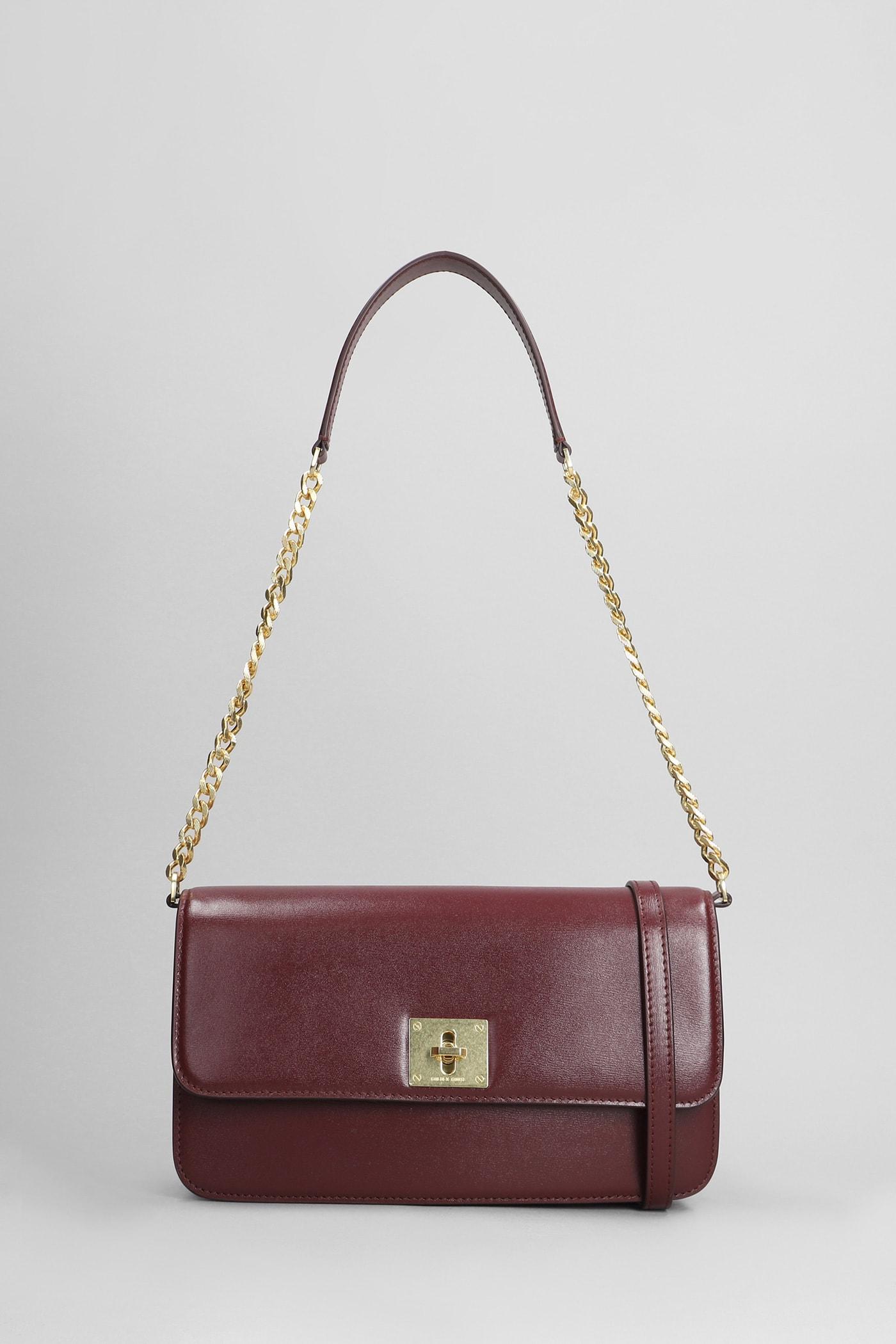 golden goose gioia burgundy leather crossbody bag