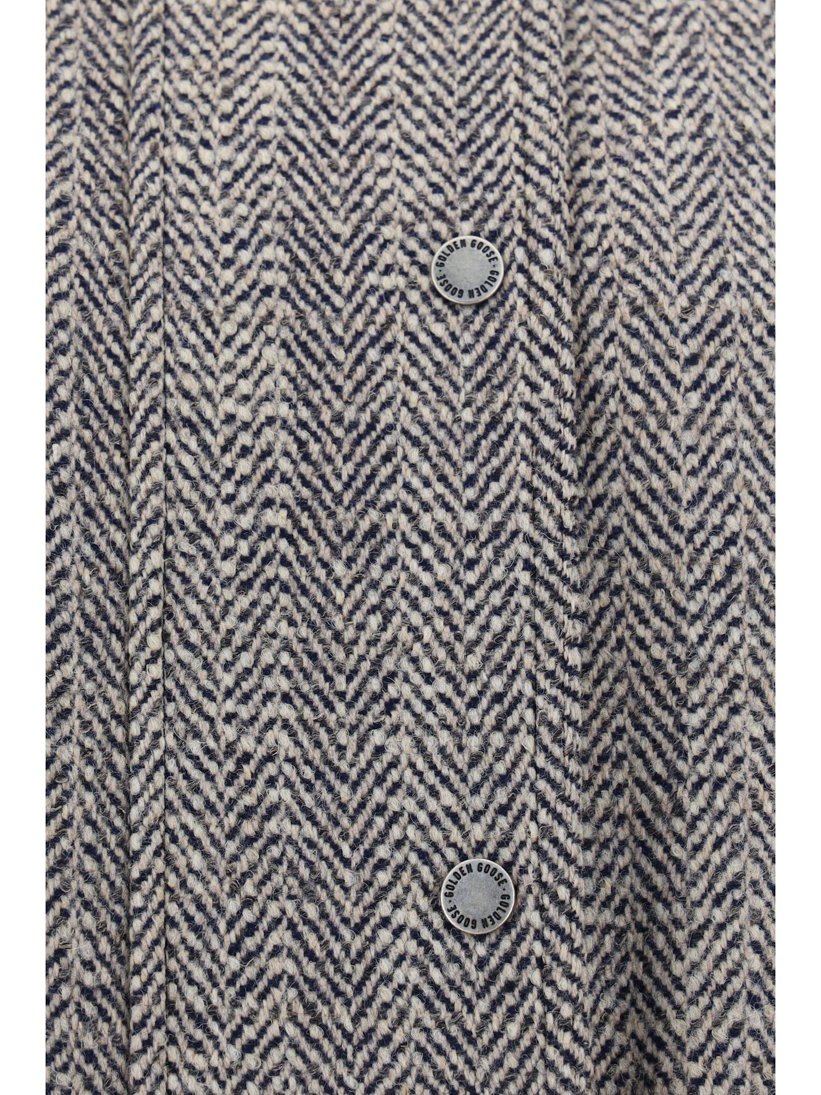 golden goose grey wool blend bomber jacket