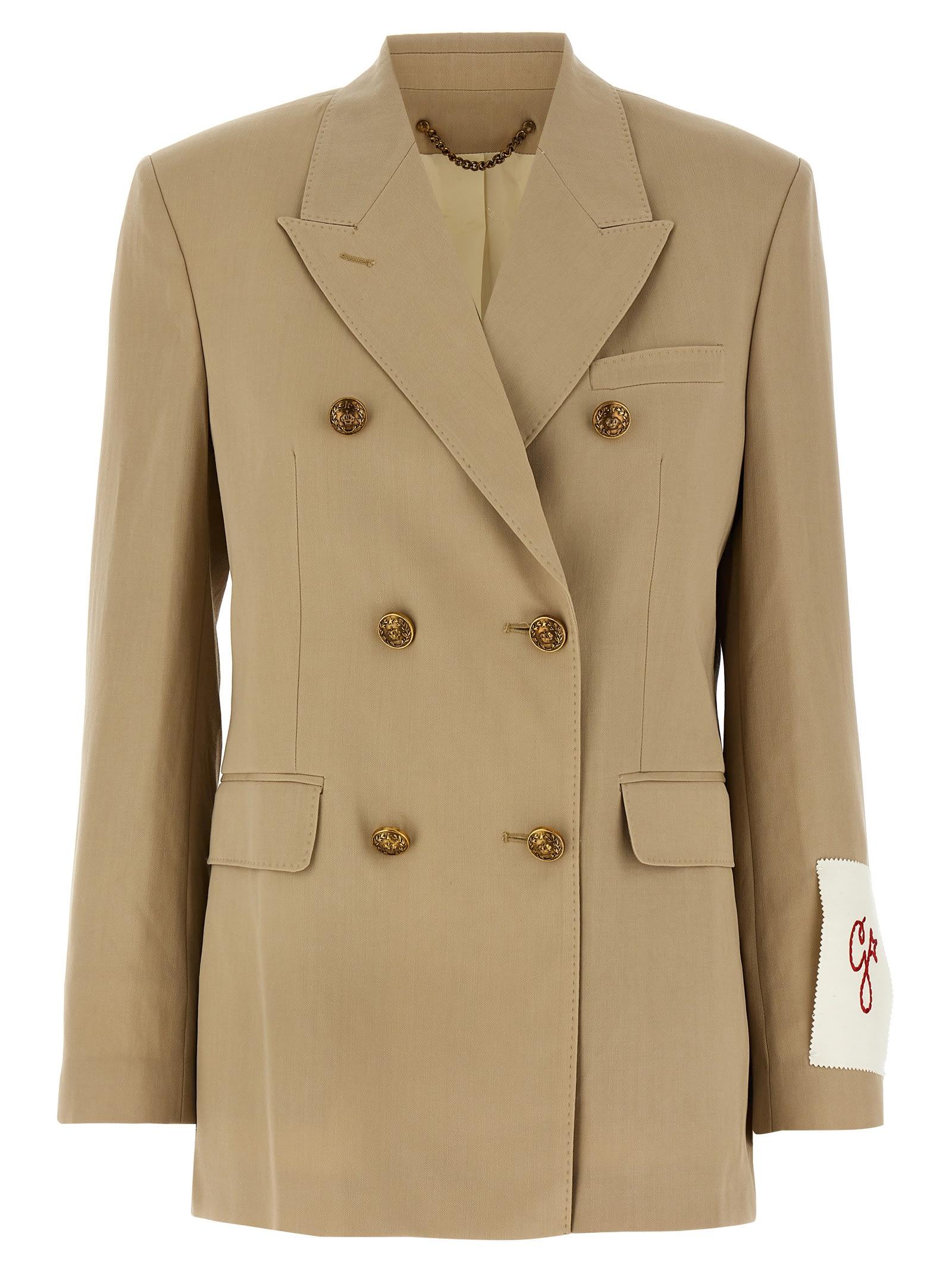 golden goose heraldic buttons blazer
