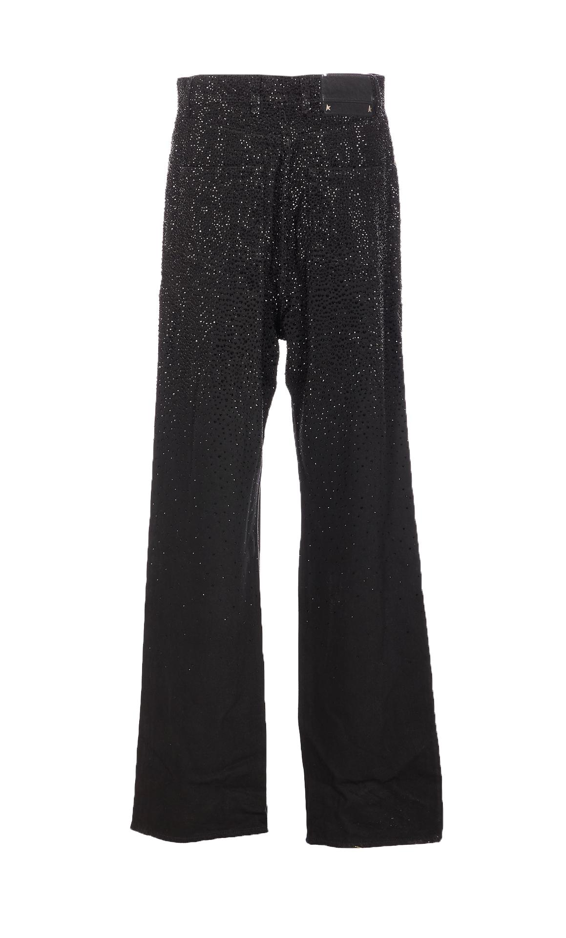 golden goose jeans black cotton - women