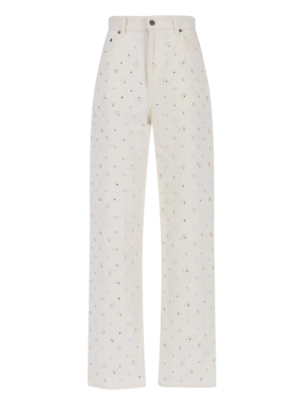 golden goose jeans white cotton - women