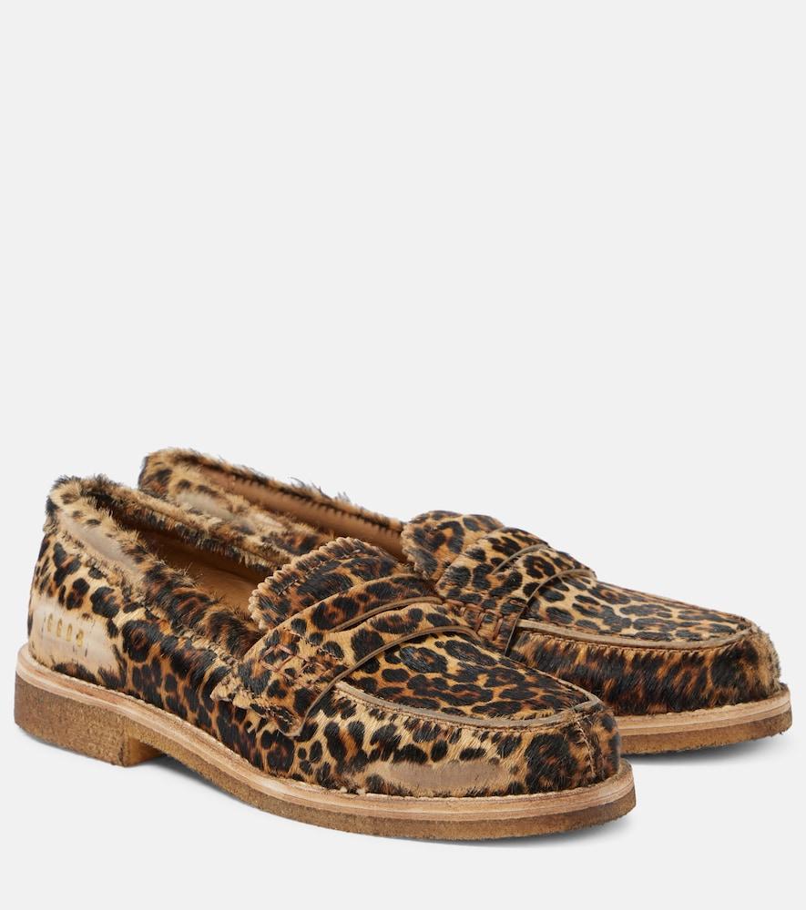 golden goose jerry calf hair penny loafers