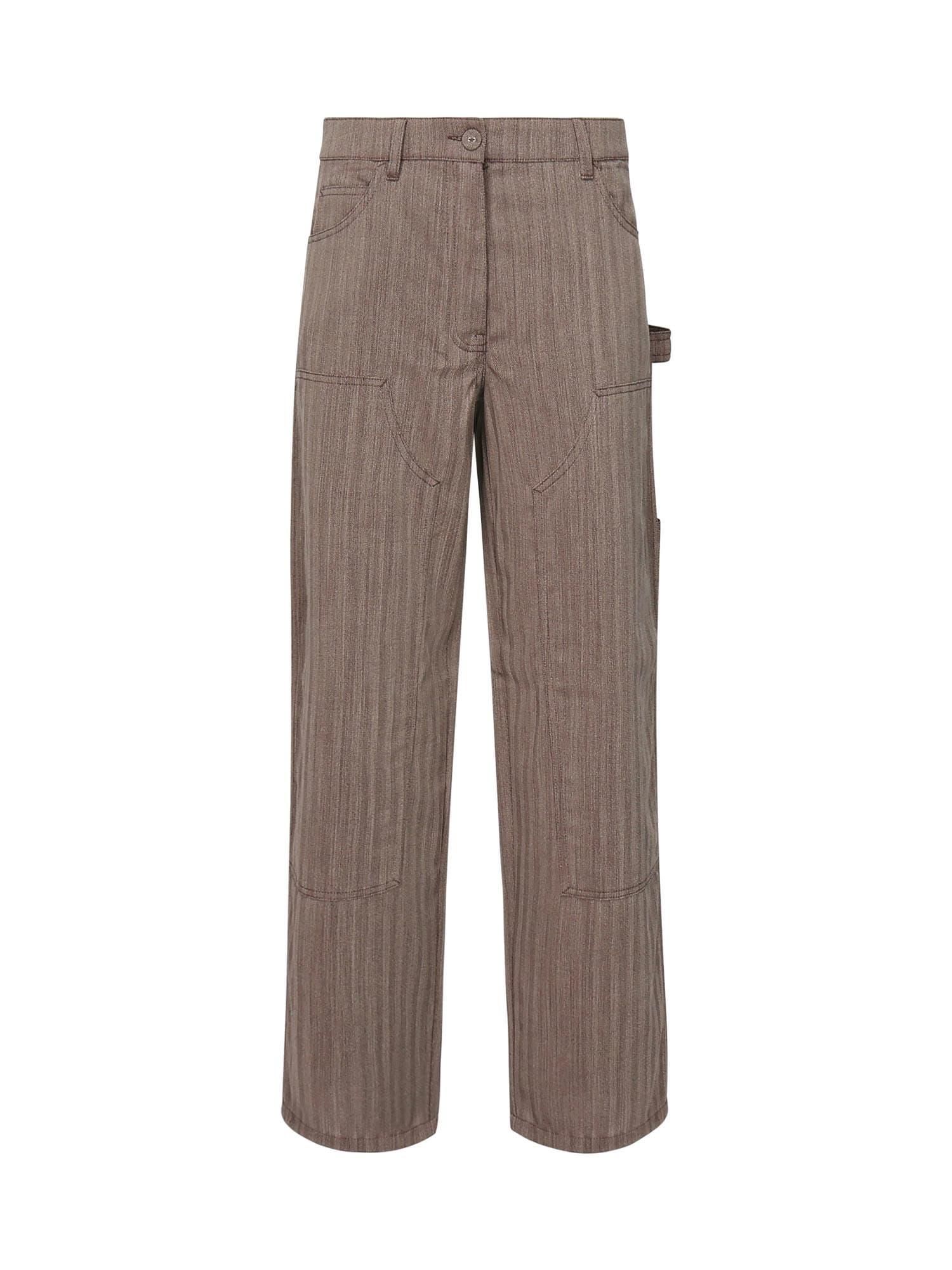 golden goose journey trousers in wool blend
