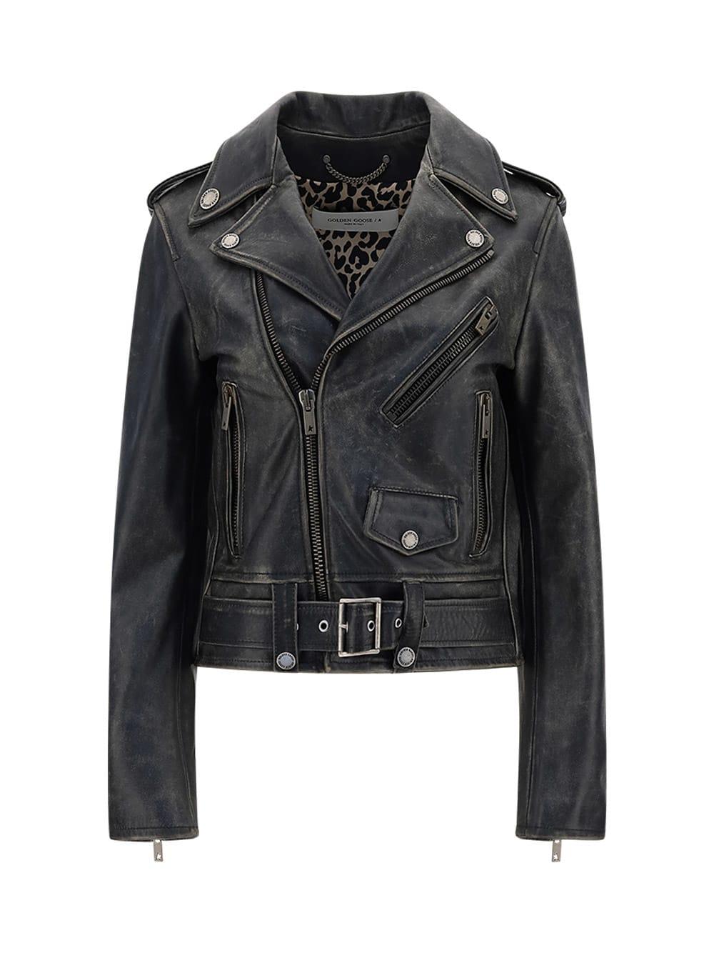 golden goose leather jacket