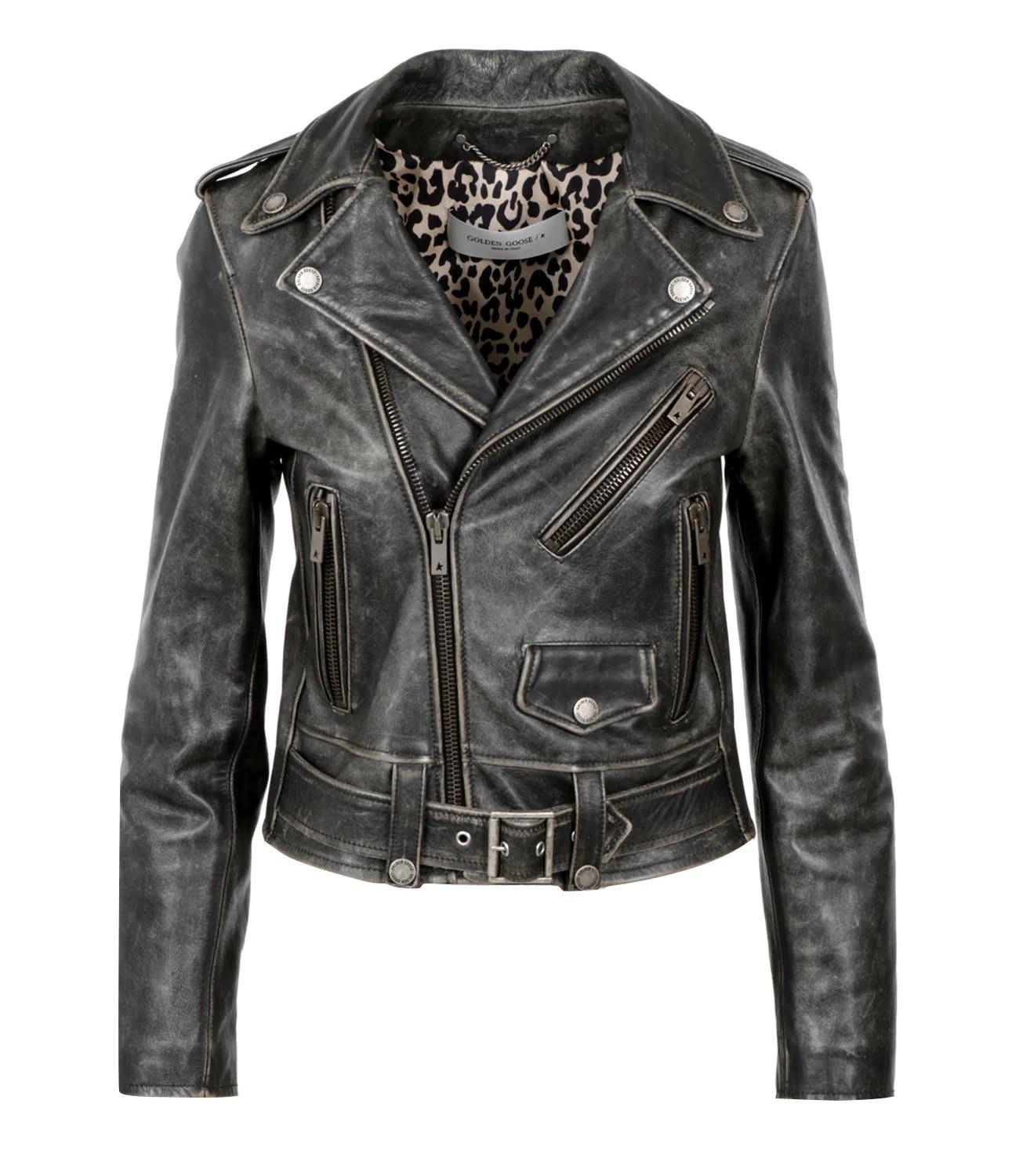 golden goose leather jacket