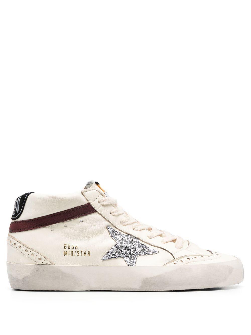 golden goose mid star leather sneakers