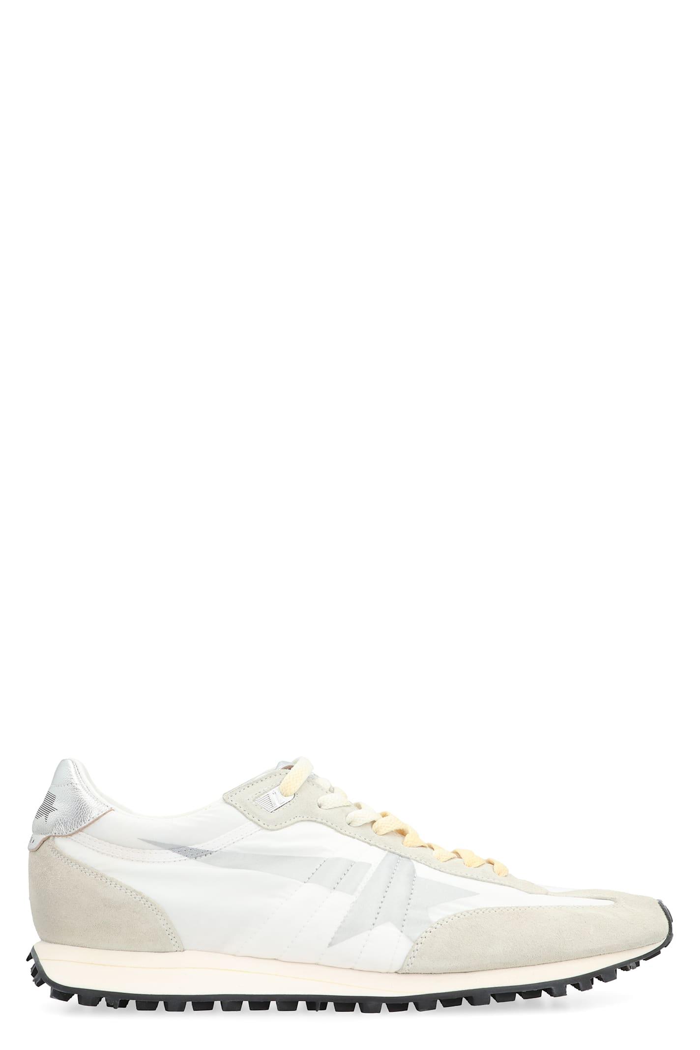 golden goose multicolor fabric and suede running marathon sneakers