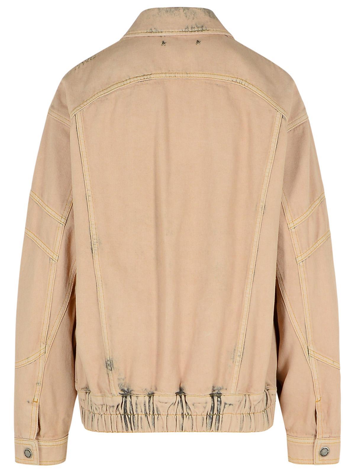golden goose nancy pink cotton bomber jacket