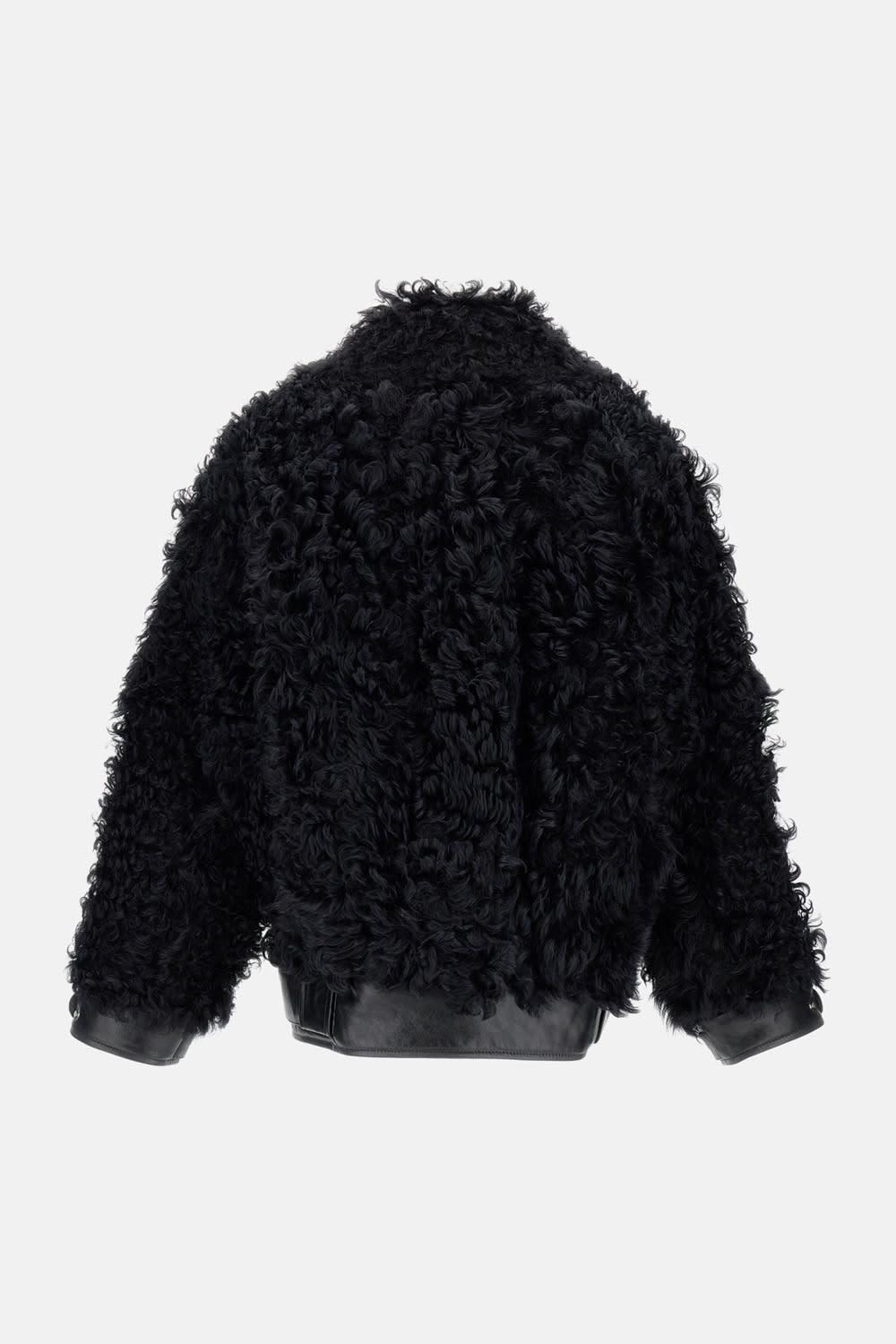 golden goose osanne jacket curly shearling