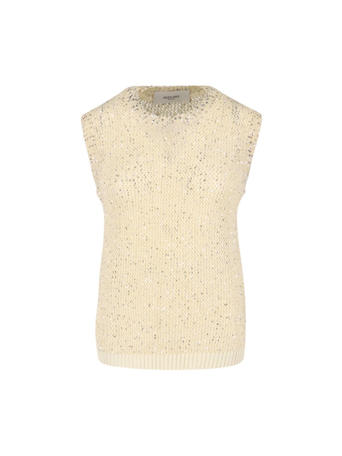 golden goose sequin knit tank top