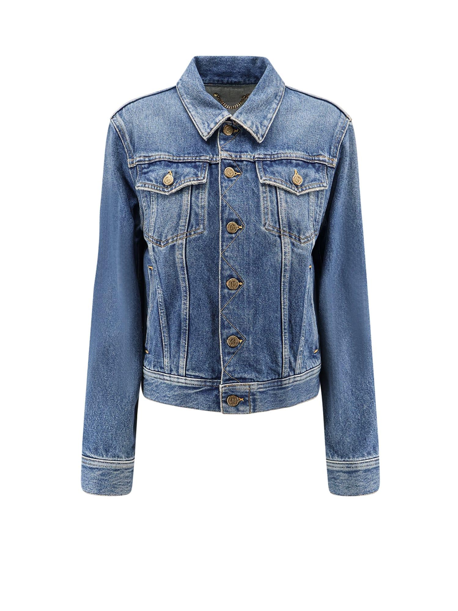 golden goose slim fit denim jacket