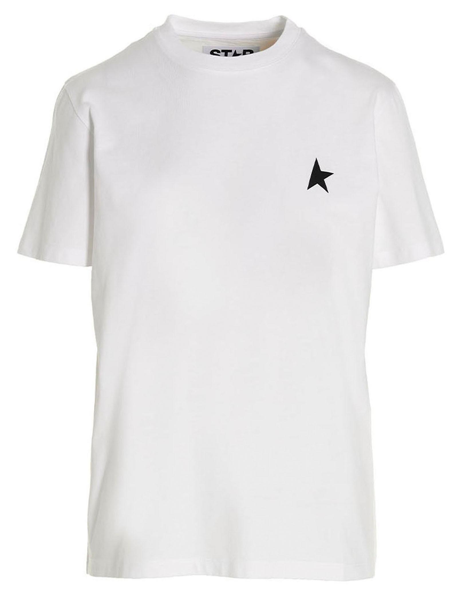 golden goose star t-shirt white cotton - women