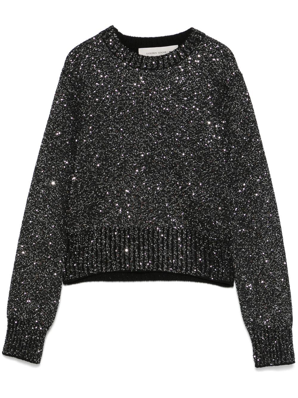 golden goose sweaters black polyester wool - women