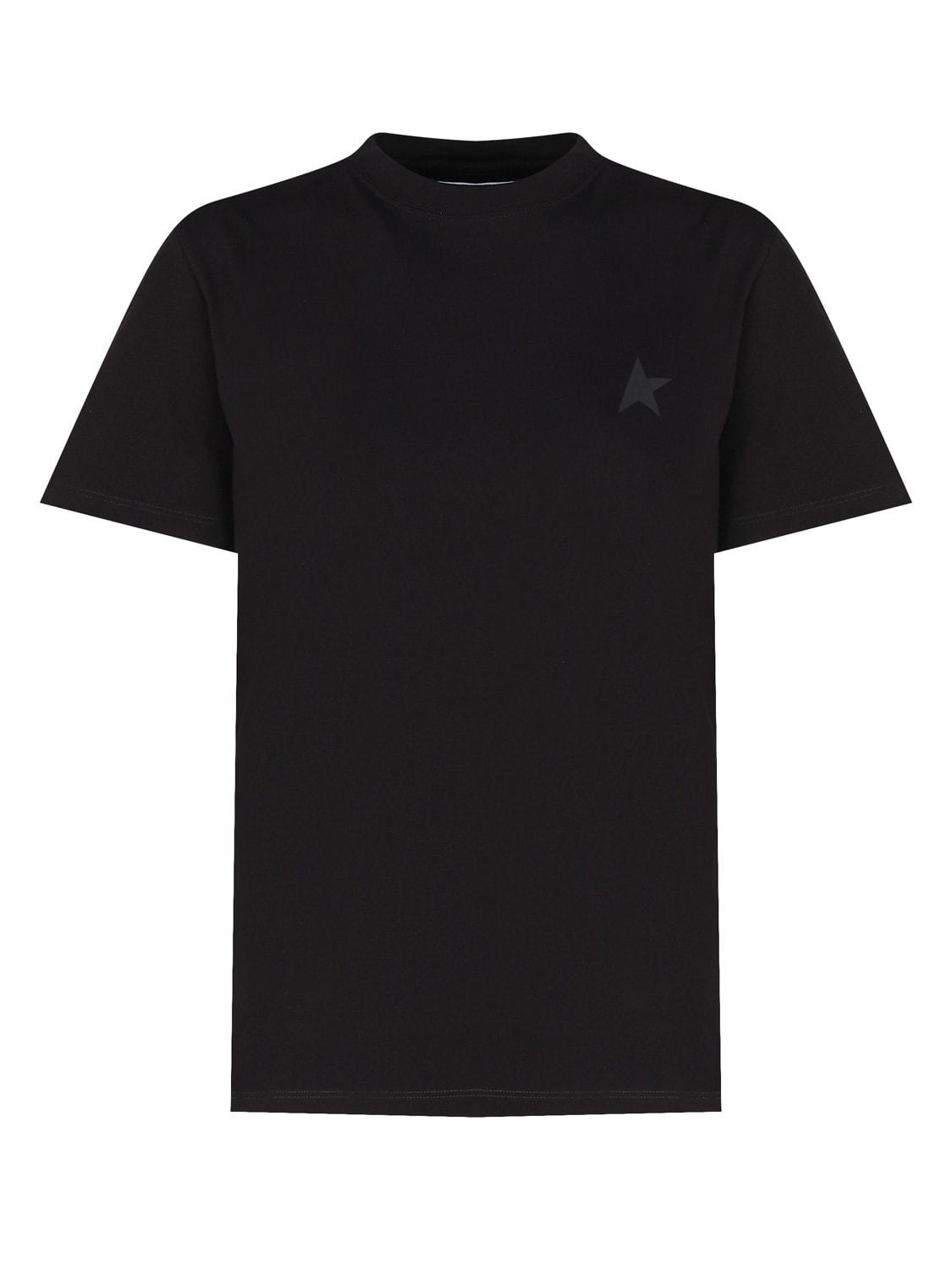 golden goose t-shirt in black cotton