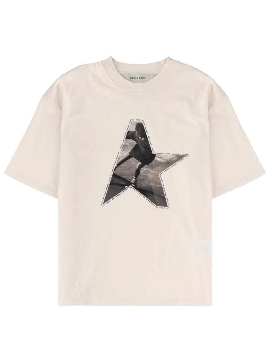 golden goose t-shirt with logo