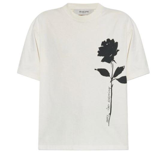golden goose t-shirts and polos artic wolf/black - women