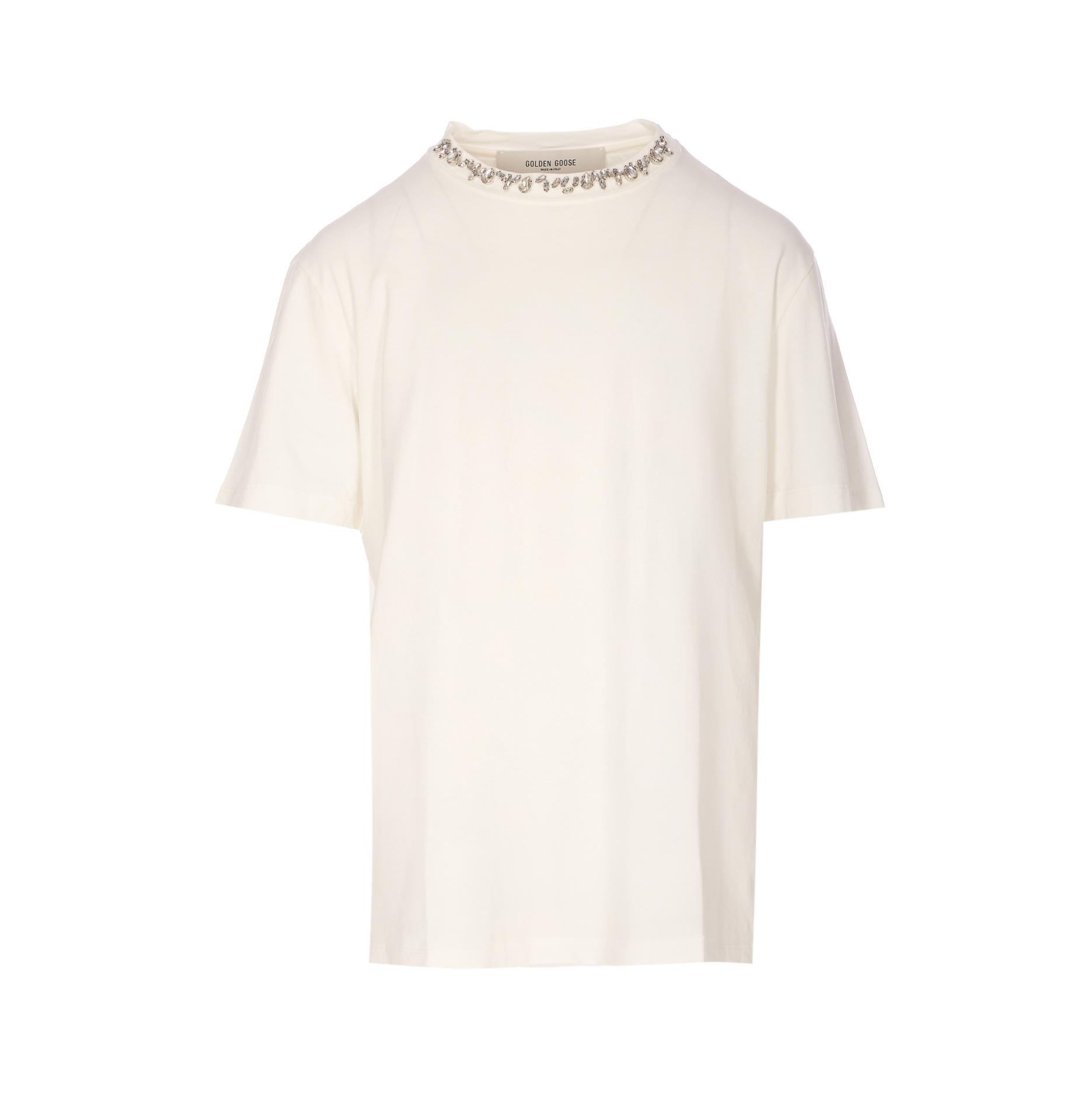 golden goose t-shirts and polos white cotton - women