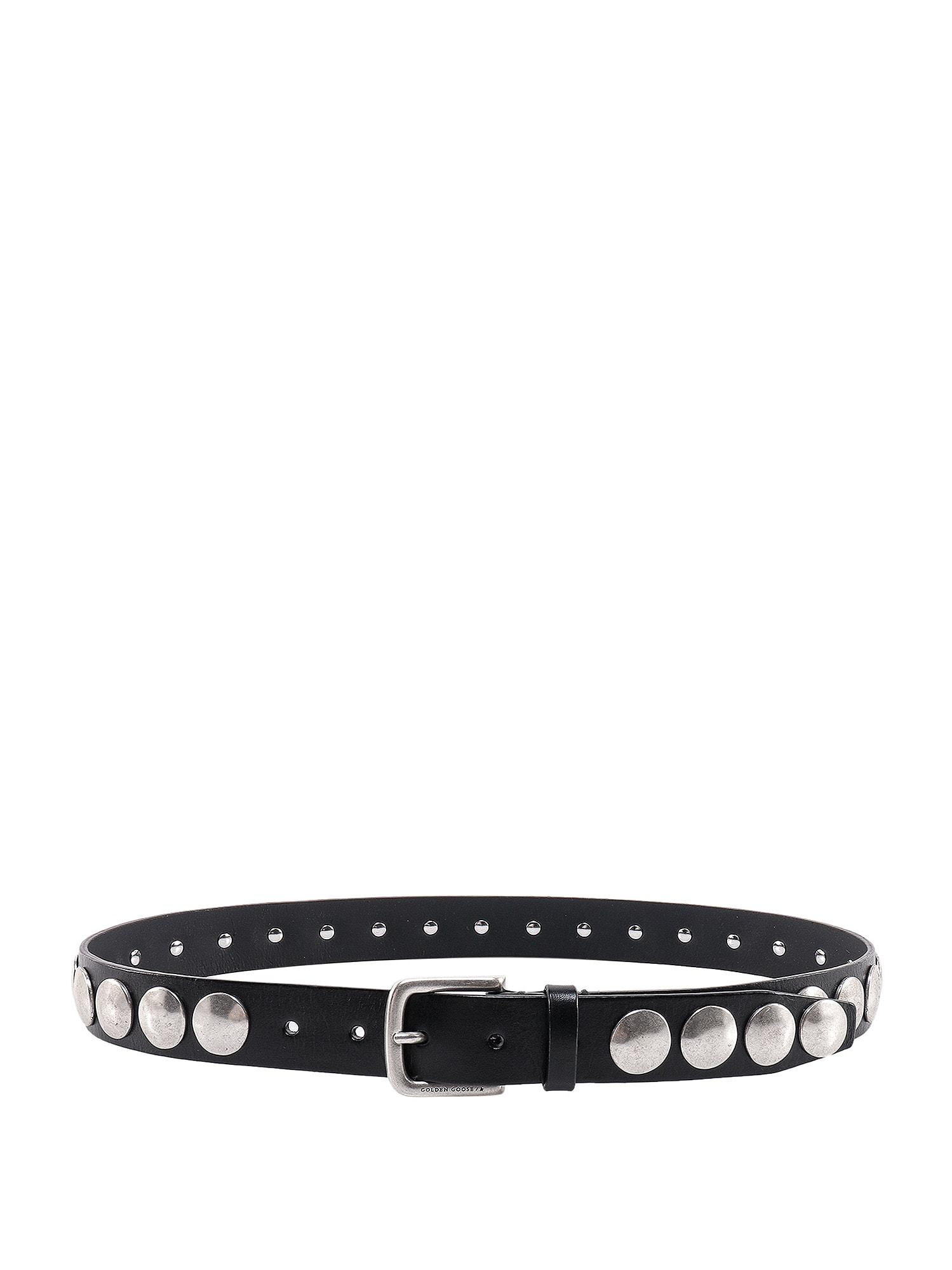 golden goose trinidad studded leather belt