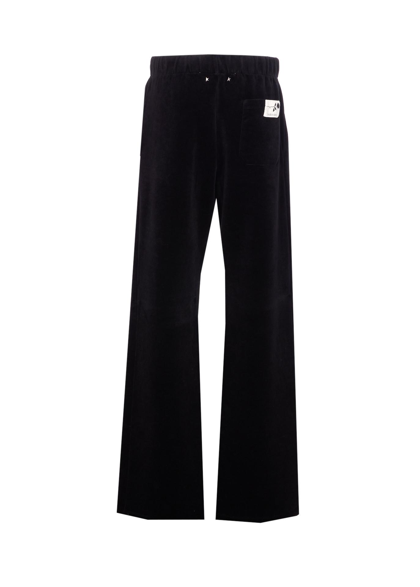 golden goose trousers black cotton - women