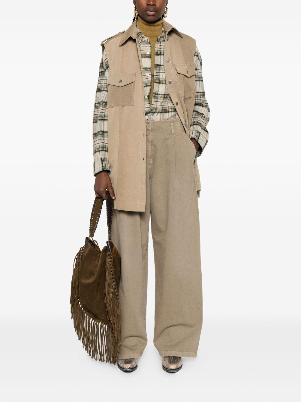 golden goose trousers pale khaki - women