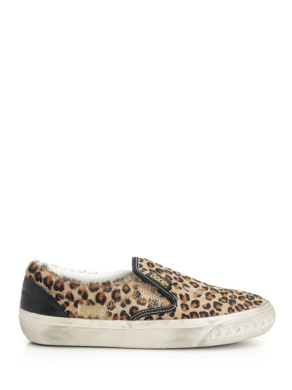 golden goose vce penstar sneaker in leopard pony skin