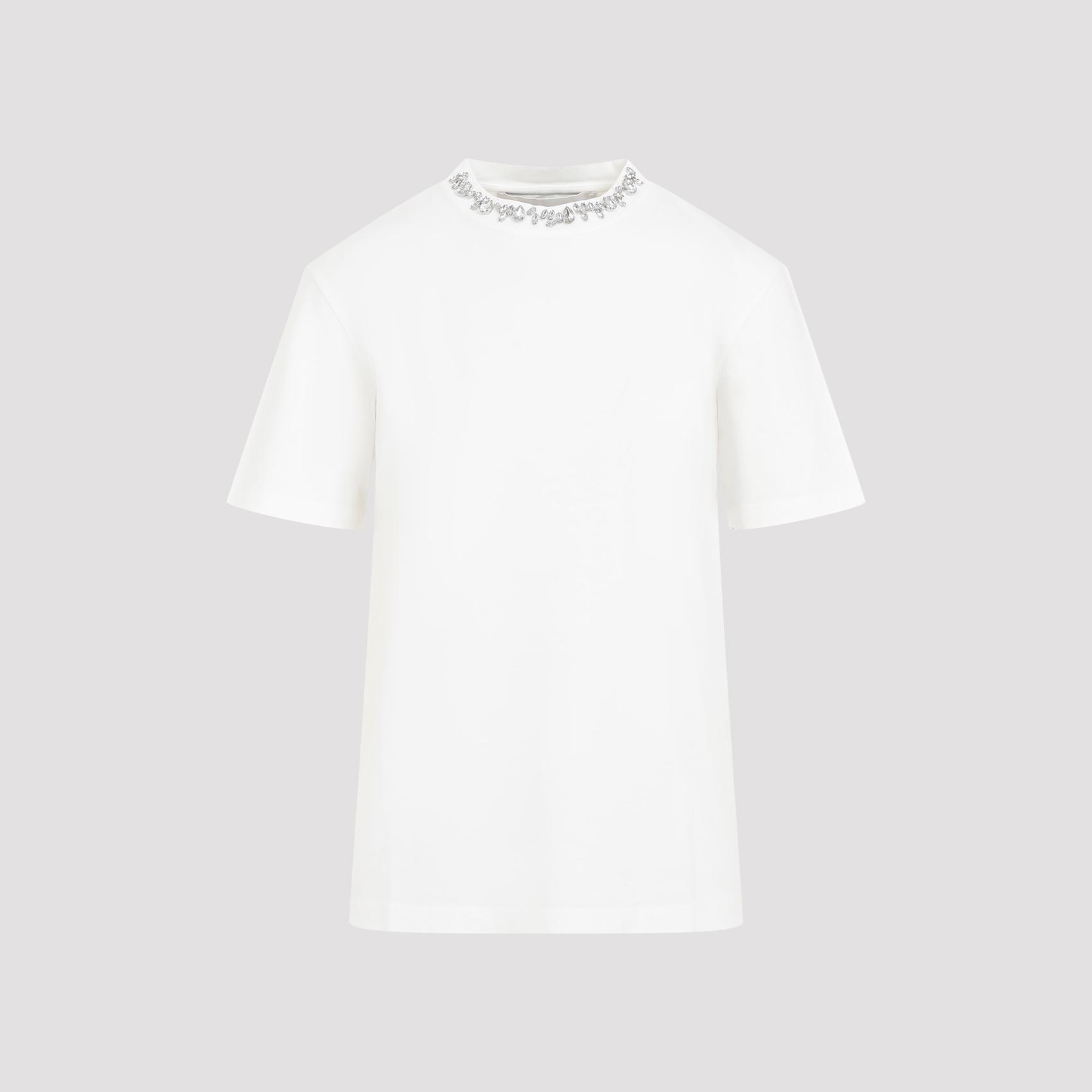 golden goose w embroidery t-shirt white cotton tshirt - women