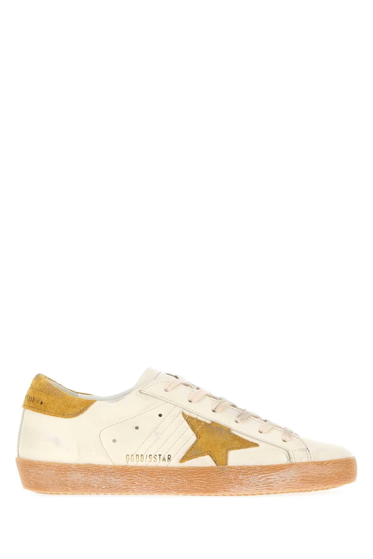 golden goose white leather superstar classic sneakers