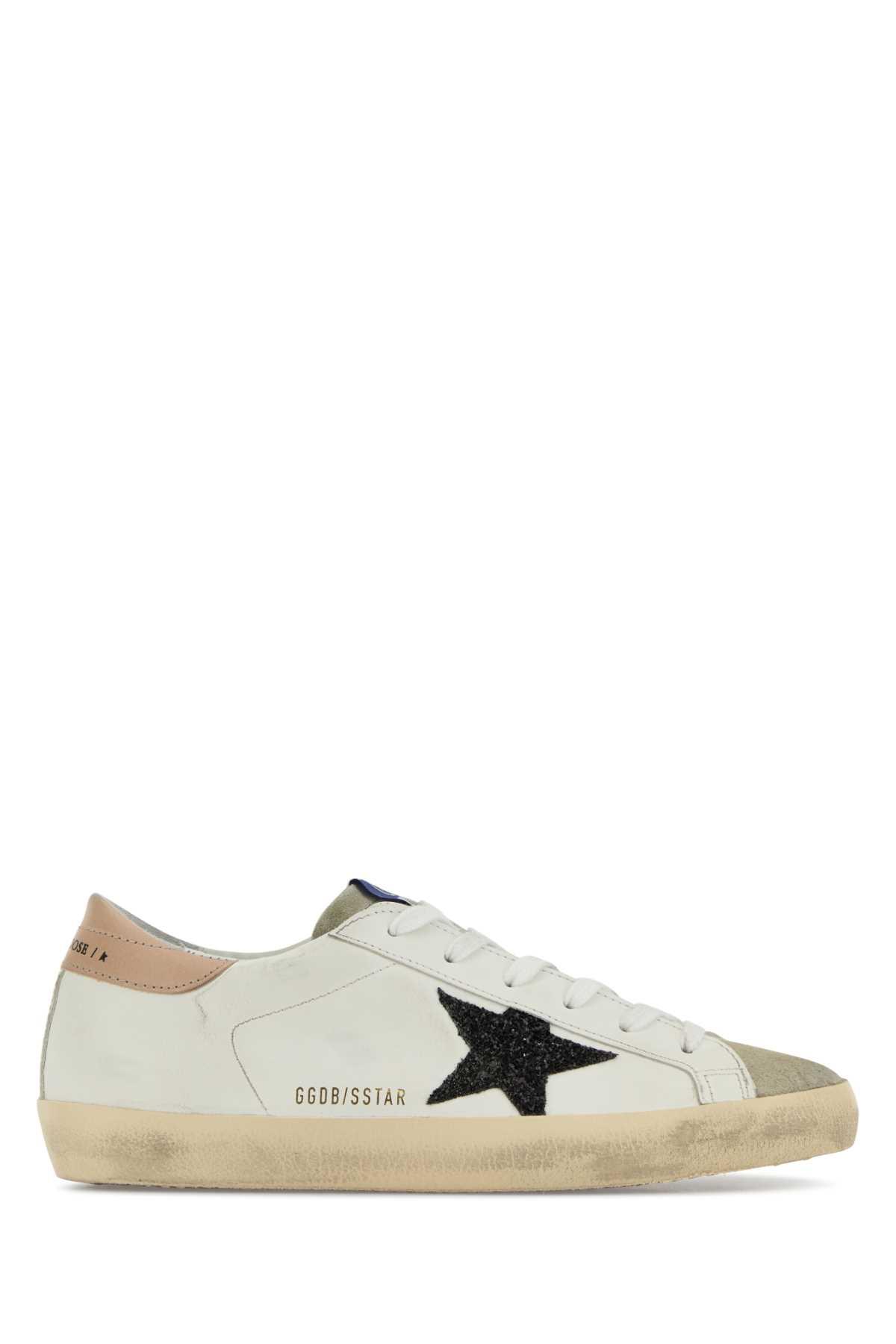 golden goose white leather superstar sneakers