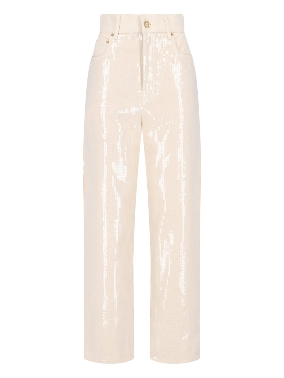 golden goose wide jeans with sequins